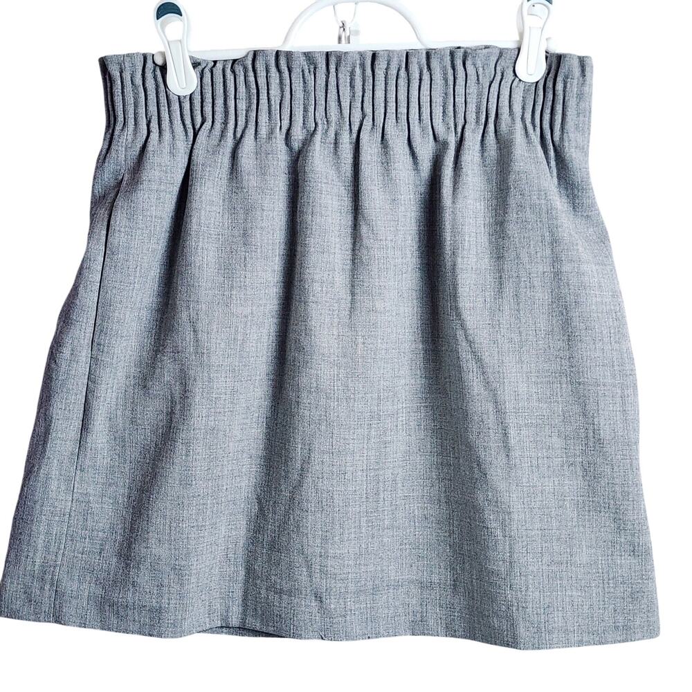 J. Crew Mercantile Women's Gray Skirt With Pockets Back Zip Stretch 17" Length